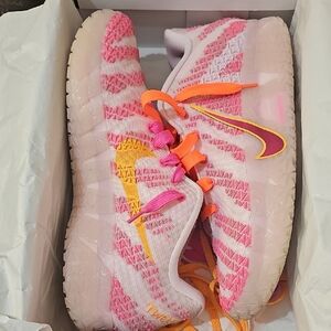 Nike Pink and Orange JA 3 Athletic Shoes